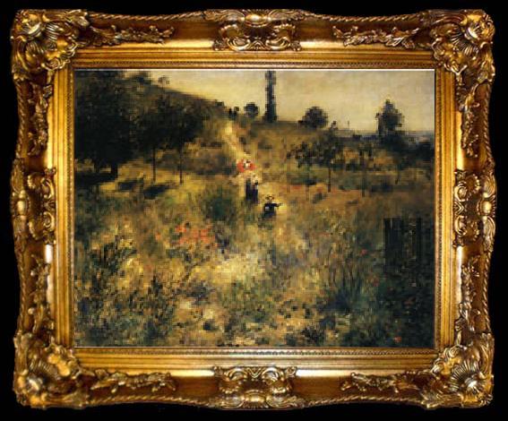 framed  Auguste renoir Road Rising into Deep Grass, ta009-2